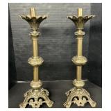 2 Brass Candlestick Holders.