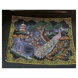 Small Japanese Peacock Tapestry.