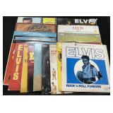 Collection Of Elvis Record Albums.