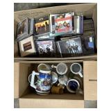 Beer Steins & Music CDs.