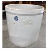 Blue Decorated Stoneware Crock.