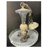 Vintage Art Deco Style Hanging Glass Lamp.