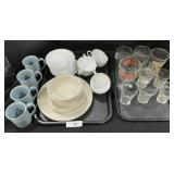 Corelle Dinnerware, Coca-Cola Glasses.