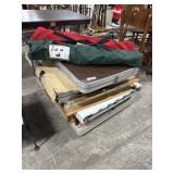 (6) Vtg Folding Tables, (2) Canvas Chairs.
