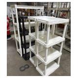 (4) Sterilite Shelves.