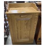 Traditional Style Oak Waste Bin Cabinet.