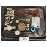 Lot Of Costume Jewelry. Necklaces, Watches.