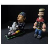Paddy The Pig Mechanical Bank & Popeye Still Bank.
