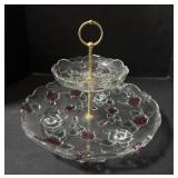 Mikasa Celebrations Rose Garden 2 Tier Tray.