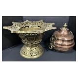 Antique Indonesia Straits Brass Brazier & Brazier.