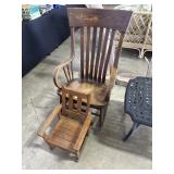 Two Oak Rocking Chairs.
