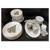 Vintage Jamestown China Christmas Dinnerware.