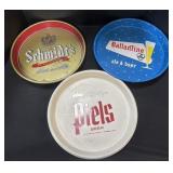 3 Beer Advertising Trays.