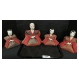 4 Antique Japanese Hina-ningyo Dolls.