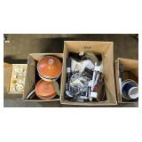 Cooking Pans, Serving Bowls, Tools.