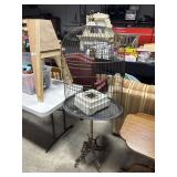 Antique Brass Base Bird Cage.