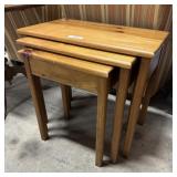 Rustic Pine Nesting Tables.