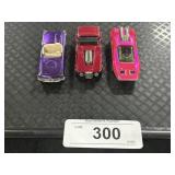 3 Red Lines HotWheels Die Cast Toy Cars