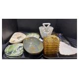 Ceramic Plates, Caramel Colored Dishes.