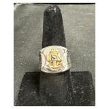 10KT Gold US Navy Class Ring.