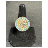 Sterling Silver Buffalo Nickel Ring.