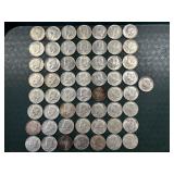 56 40% Silver 1966-1969 Kennedy Half Dollars.