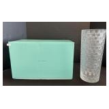 Tiffany & Co Basketweave Pattern Vase.