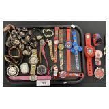 Lot Of Various Wrist Watches, Shell Necklace.