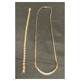 Sterling Silver Bracelet & Necklace.