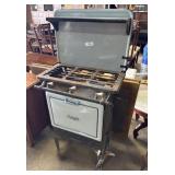 Vtg Porcelain-Enamel Delight 3-way Gas Burner.