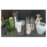 Glass Vases, Coca Cola Glasses, Candle Holders.