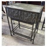 Pressed Steel Bamboo Style Nesting Tables.