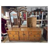 Hickory Faux Bamboo Bedroom Suite.