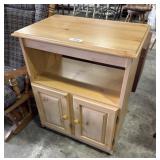 White Pine Rolling Cabinet.