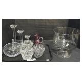 EAPG Glass, Large Pedestal Bowl, Pitcher.