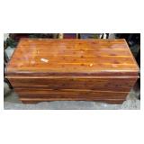 Vintage Solid Cedar Wood Blanket Chest.