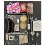 Sterling Silver Spoons, Costume Jewelry,
