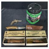 Duck & Goose Calls, Oneida Knife, Plastic BBs.