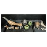 Mexican Pottery, Chinese Xun & Thai Frog Guiro.