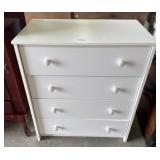 White 4 Drawer Chest.