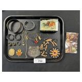 Costume Jewelry, Bracelets, Trinket Box, Rings.