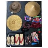 Woven & Silk Hats and Japanese Geta Sandals.