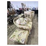 Vintage 5-Piece Wicker Patio Living Room Set.