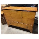 19th-Century American Pine Mule Chest.