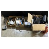 3 Flatscreen TVs, Speakers, Tools, DeWalt Saw.