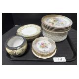 Large Lot Of Floral Plates.