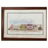 Signed & Framed Nicki Williams Rainbow Row Print.