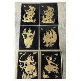 Mid-Century Modern Thai Lacquer Panels.