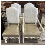 (4) French Provincial Style Upholstered Side