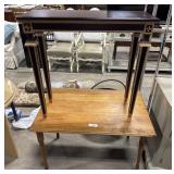 Ornate Oak Sewing Table, French Prov. Parlor